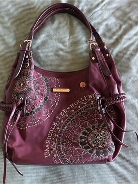 Nicole Lee Women's Burgundy Shoulder Bag